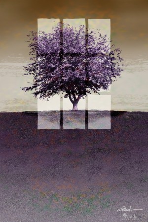 Window on a Purple Tree 2x3